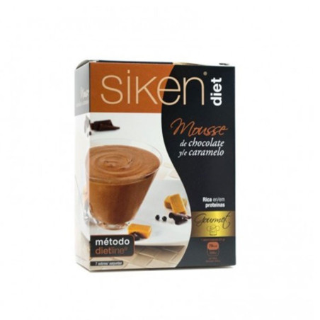 Siken Diet Mousse de Chocolate y Caramelo 7 sobres