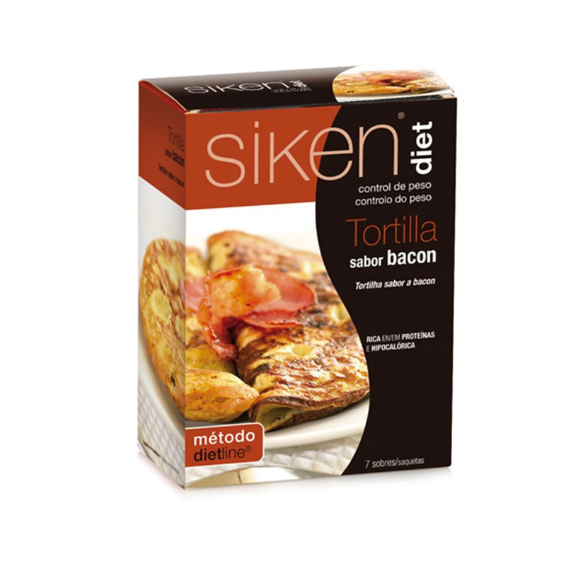 Siken Diet Tortilla Sabor Bacon 7 sobres
