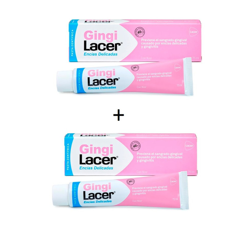 Gingilacer Dentífrico Encías Delicadas 75ml x2 unidades