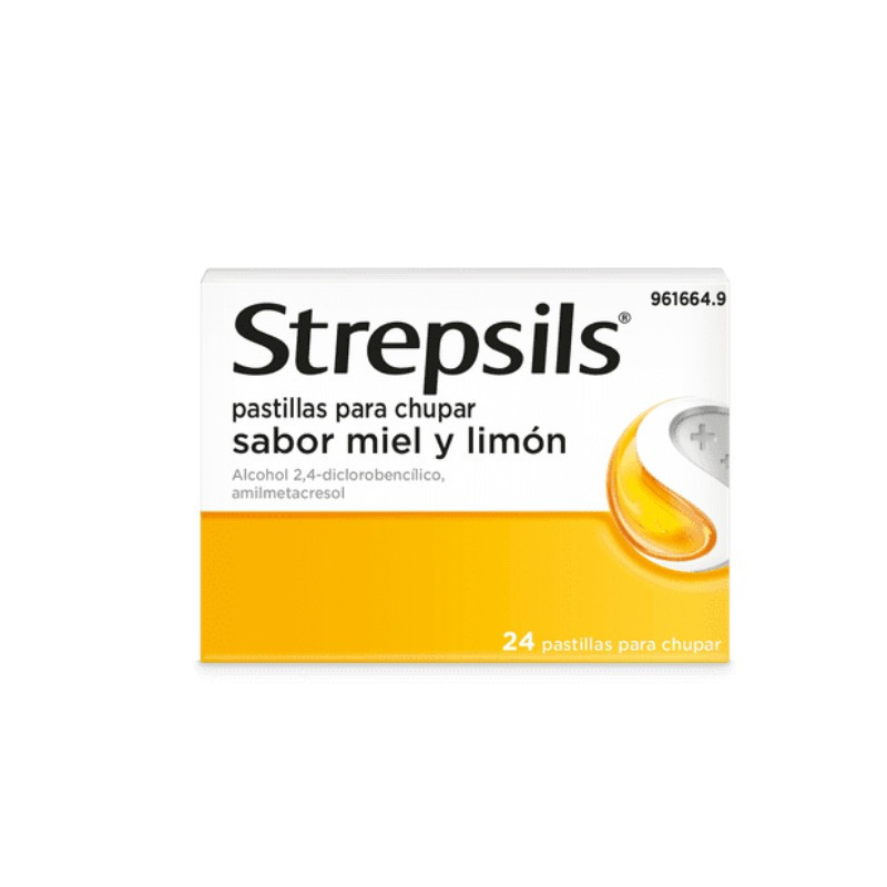Strepsils Pastilla para Chupar Miel y Limón 24 ud