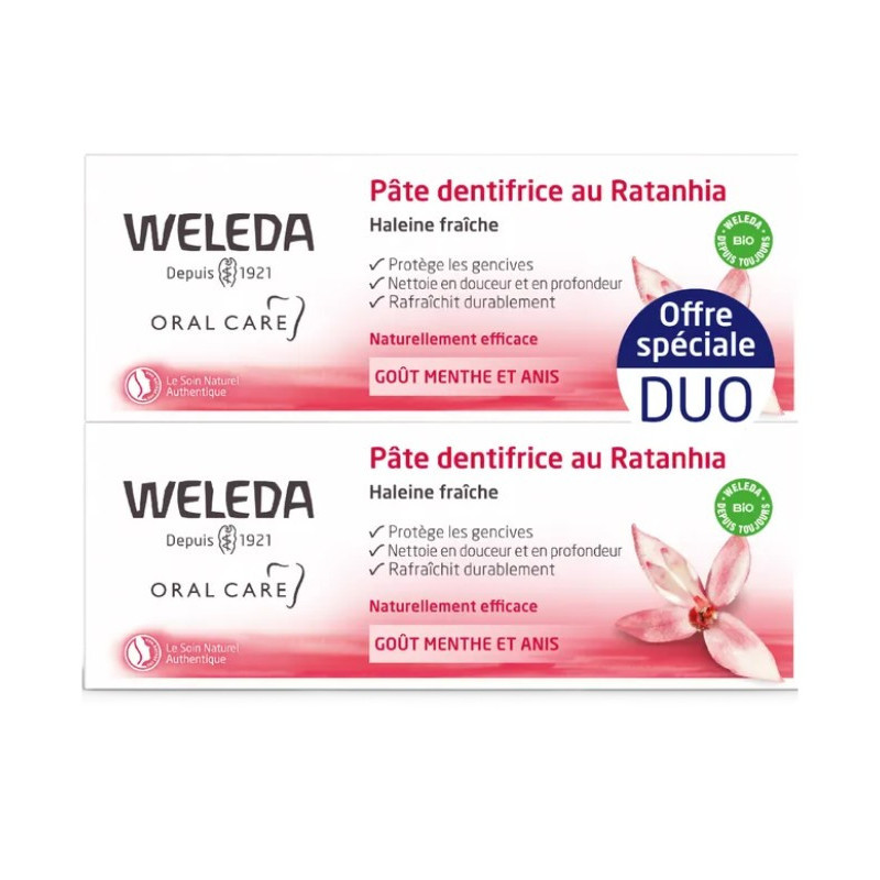 Weleda Pasta de dientes ratania 2x75ml