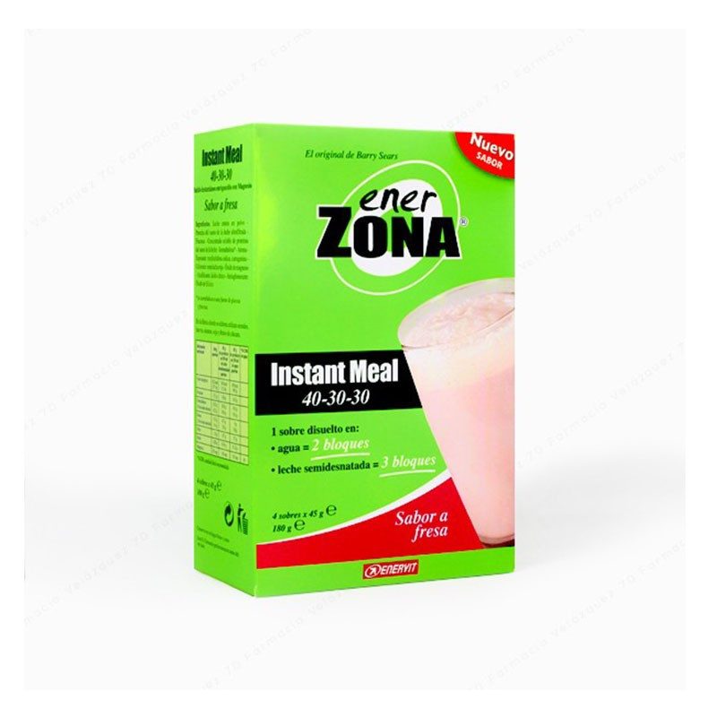 Ener Zona Instant Meal Sabor Fresa 4 sobres