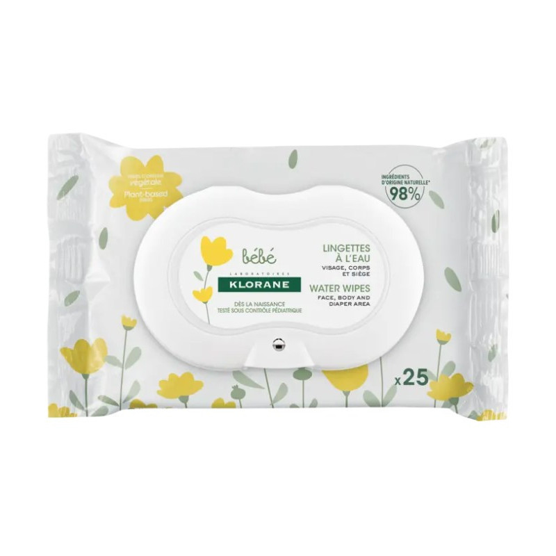KLORANE BEBÉ TOALLITAS CARA Y CUERPO 25 UDS