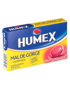 Humex Dolor de Garganta 24 pastillas sabor frutos rojos sin azúcar