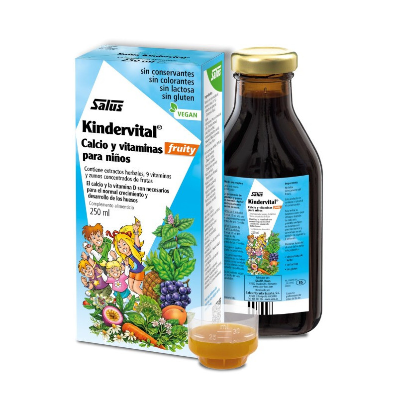 SALUS KINDERVITAL CALCIO Y VITAMINAS 250 ML SABOR FRUTAL