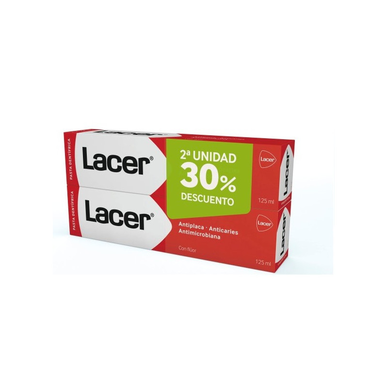Lacer Dentífrico Anticaries con flúor 125ml x2 unidades