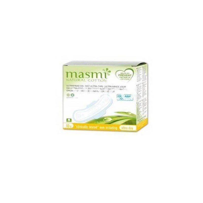 Masmi Natural Cotton Compresas con Alas Ultra 10 unidadesMasmi Natural Cotton