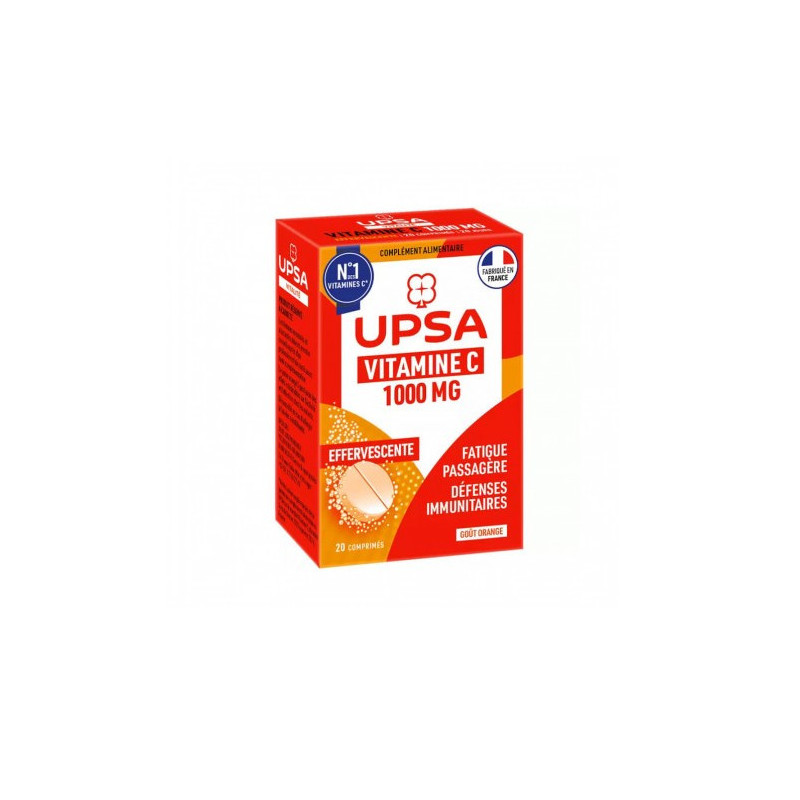 Upsa Vitamina C 1000mg 20 comprimidos efervescentes sabor naranja