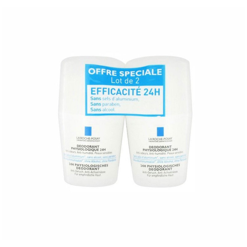 La Roche Posay Desodorante Roll-on 24 h 50 ml x2 unidades