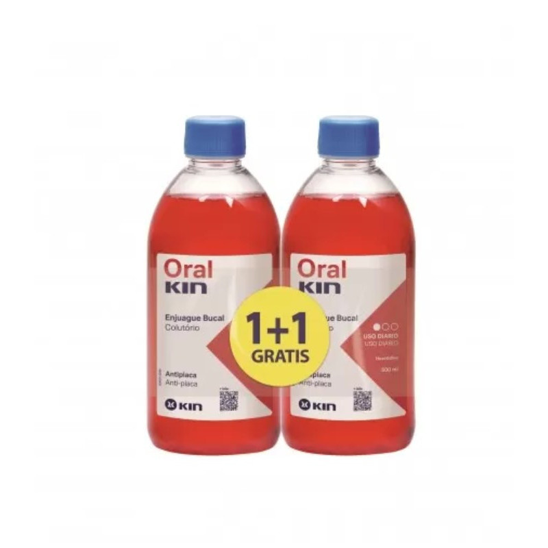 Oralkin Colutorio Antiplaca 500ml x2 unidades