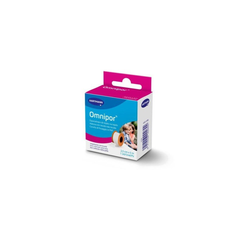 omniplast esparadrapo blanco de tejido resistente 2.5cmx5m