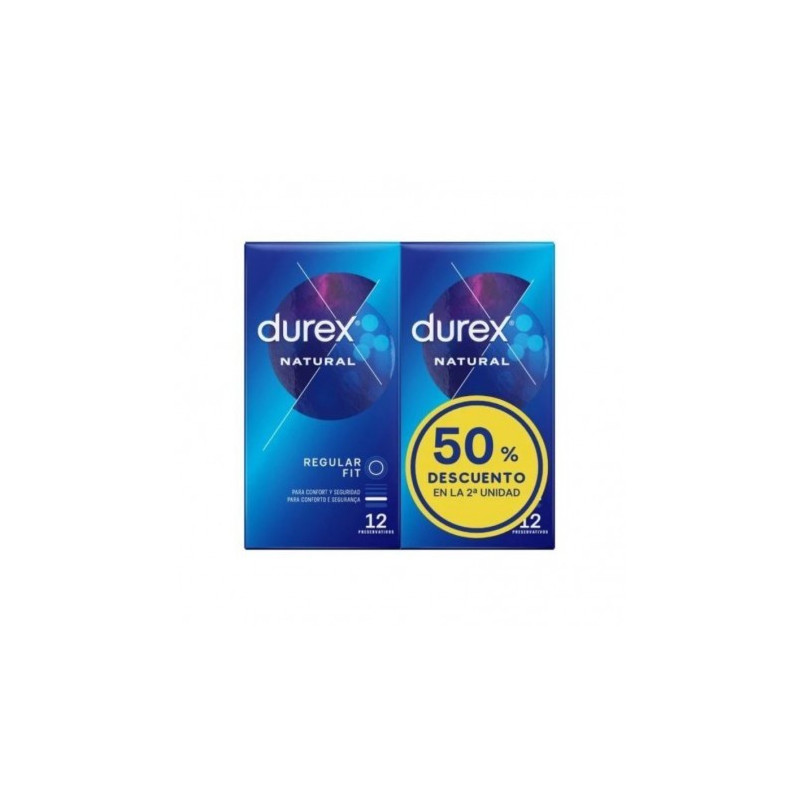 Durex Natural Plus Preservativos 12 ud Pack de 2