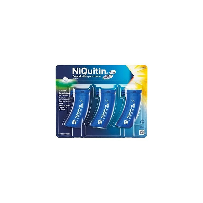 Niquitín 4mg 60 comprimidos para chupar sabor menta