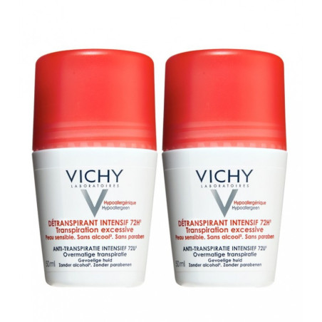 Vichy Desodorante Roll-On Transpiración Excesiva 72 h 50ml x2 unidades