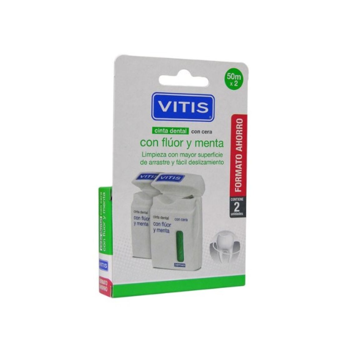 Vitis cinta dental con fluor y menta (50 m 2 u)