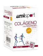 AMLsport - Colágeno con magnesio + VIT C – 20 sticks (sabor fresa).