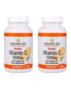 Natures Aid Vitamina C 1000mg Low Acid 90 compridos x2 unidades
