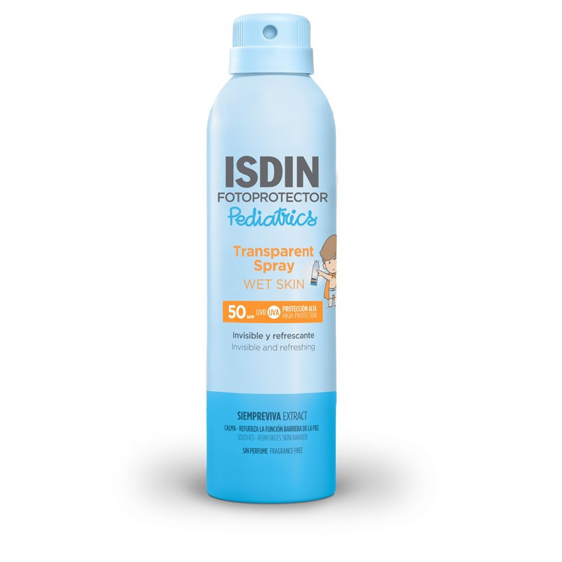 Isdin Transparent Spray Wet Skin Pediatrics Fotoprotector SPF50 250ml
