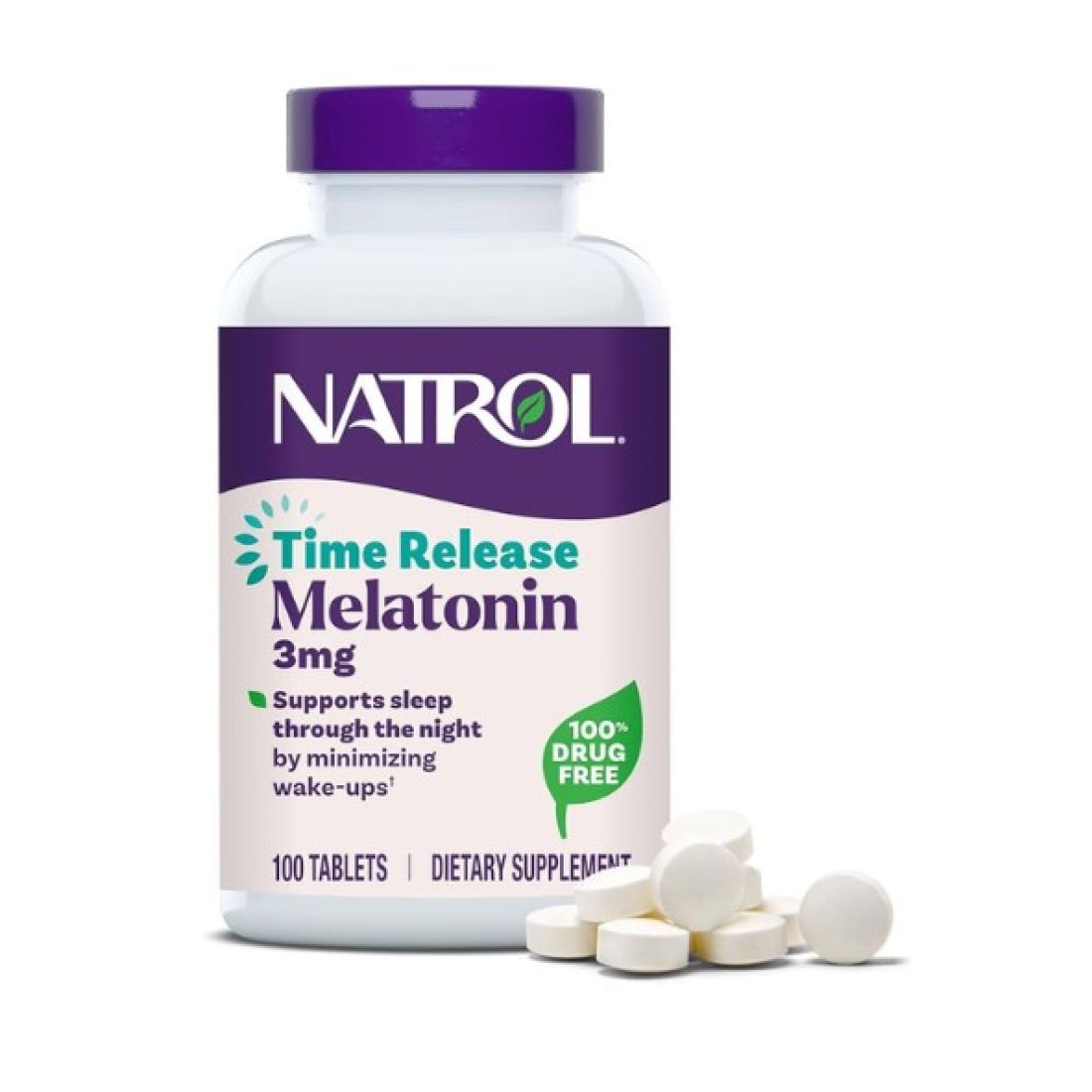NATROL MELATONINA 3MG TIME RELEASE 100 TABLETAS