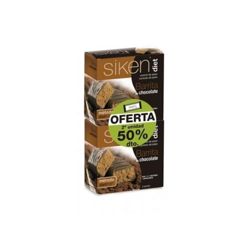 Siken Diet Duplo Barritas de Chocolate 2x5 unidades