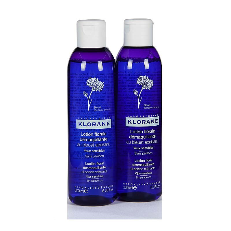 Klorane Bleuet Loción Floral Desmaquillante 200ml x2 unidades