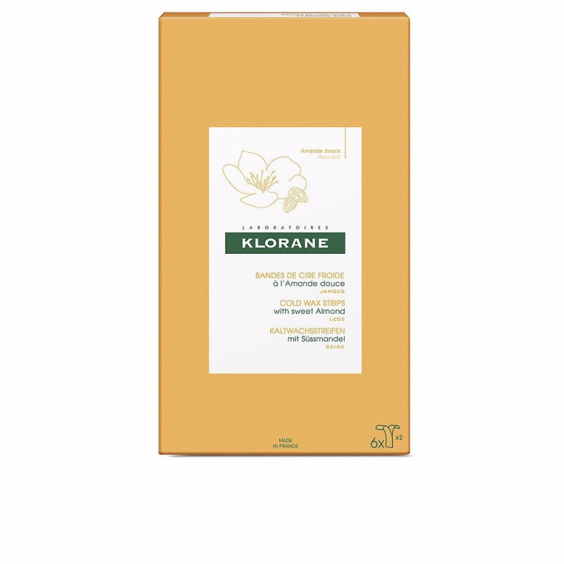 Klorane Bandas de Cera Fría de Almendras Dulces para Piernas 6 ud
