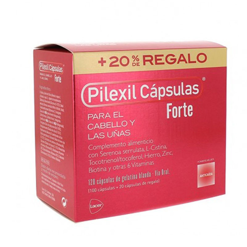 Pilexil Forte Cabello y Uñas 120 cápsulas