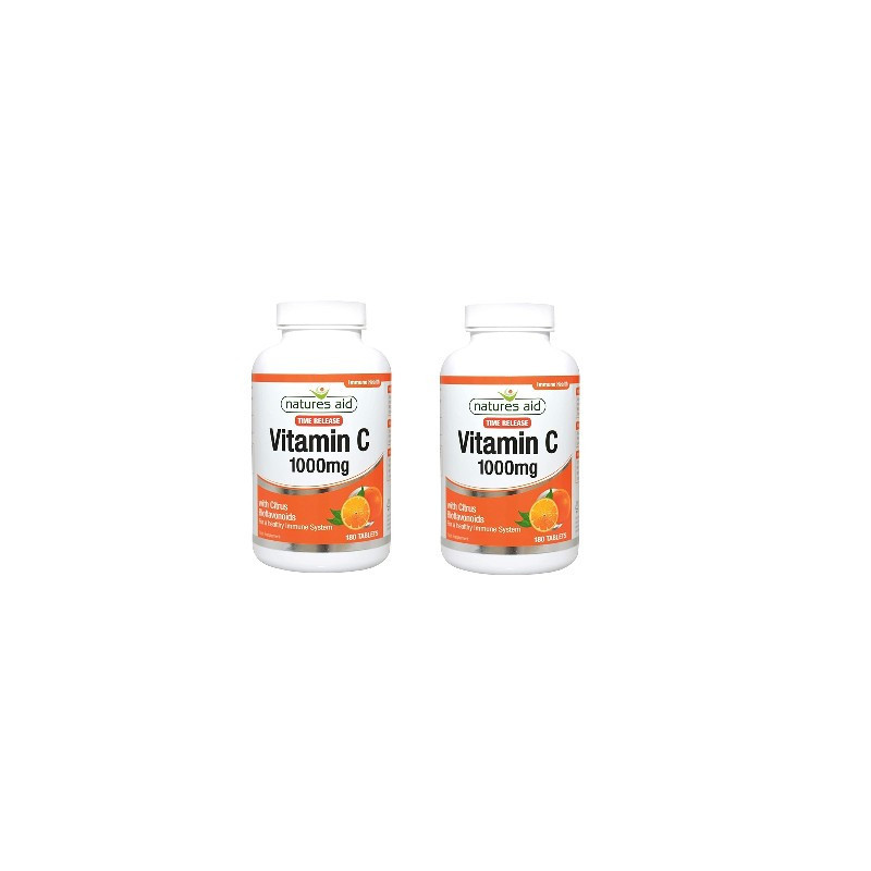 Natures Aid Vitamina C 1000mg 180 comprimidos x2 unidades