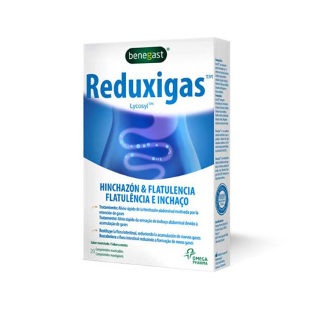 Reduxigas Hinchazón y Flatulencias 20 comprimidos sabor menta