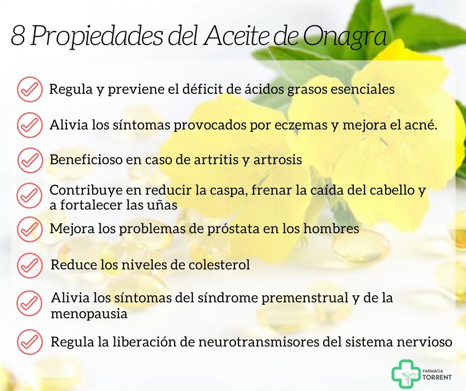  Propiedades del aceite de onagra